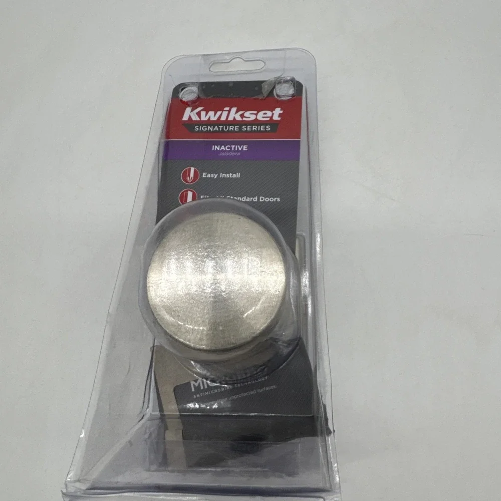 Kwikset Pismo Dummy Door Knob Single Sided for Closets French Doors Satin Nickel